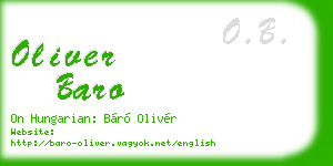 oliver baro business card