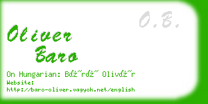 oliver baro business card